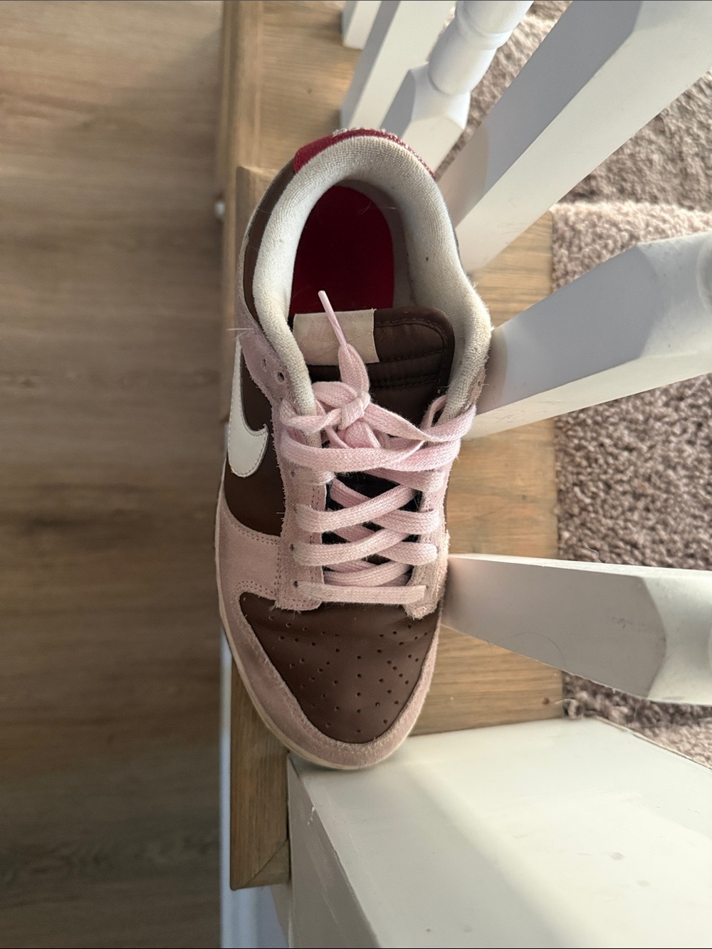 Nike Women’s Low-Top Sneaker in Brown and Light Pink